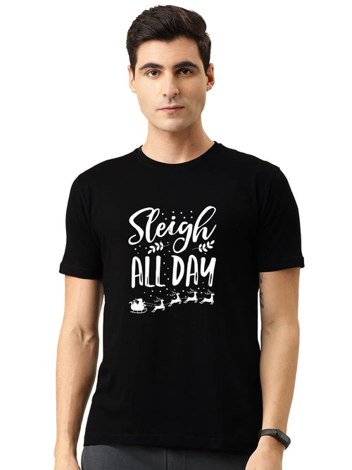 Round Neck T-Shirt (Black, S)